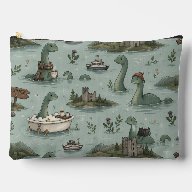 Loch Ness Monster  Accessory Pouch (Front)