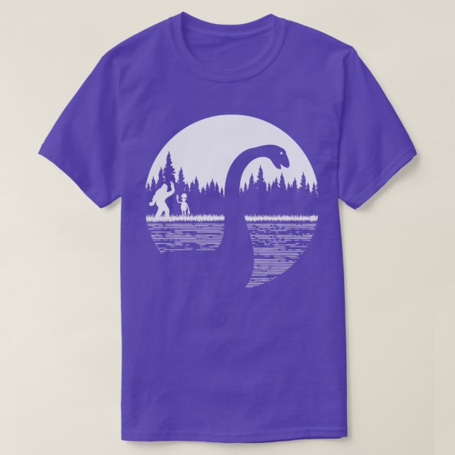 Loch Ness Monster and alien T-Shirt (Design Front)