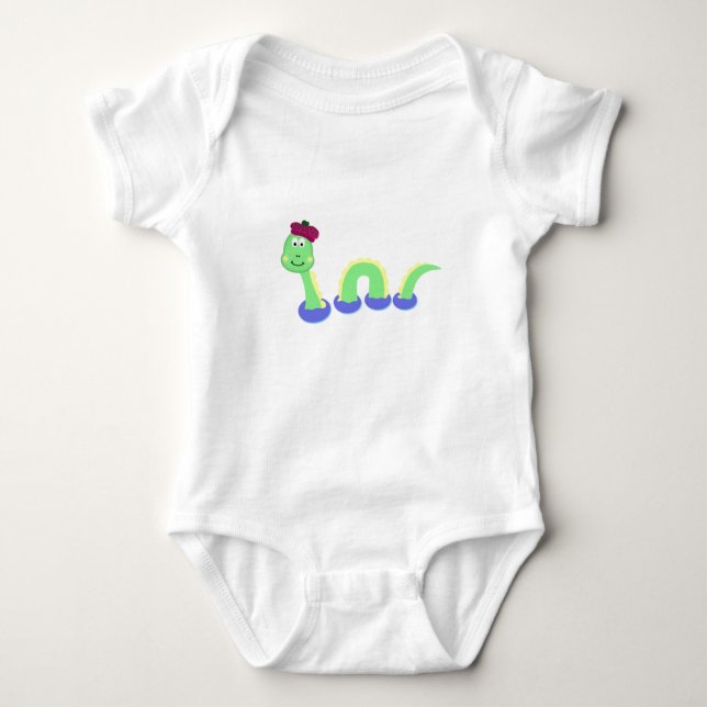 Loch Ness Monster Baby Bodysuit (Front)