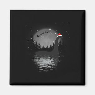 Loch Ness Monster Christmas Full Moon Nessie Xmas  Magnet