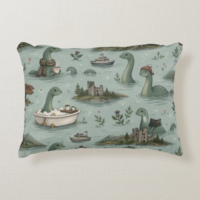 Loch Ness Monster  Decorative Cushion (Front)
