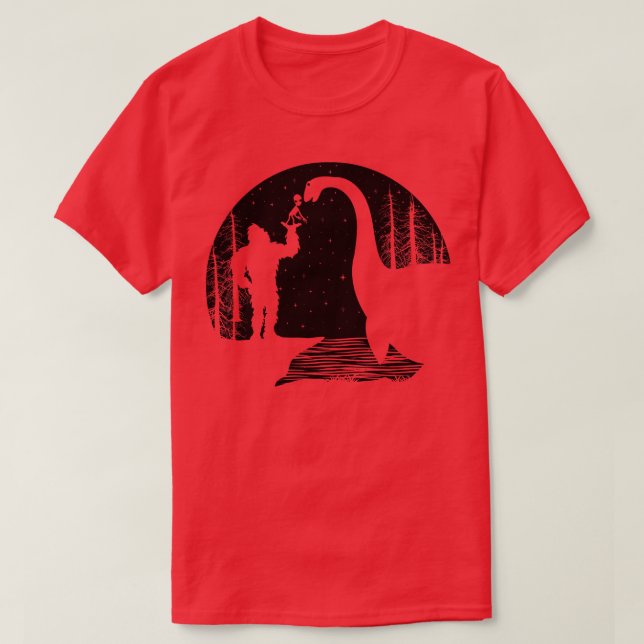 Loch ness Monster Funny T-Shirt (Design Front)