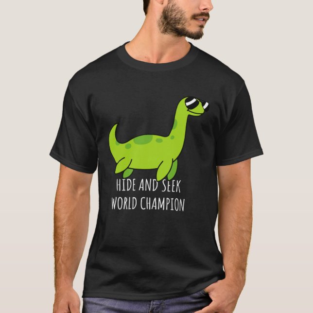 Loch Ness Monster  Hide and Hide Game World Champi T-Shirt (Front)