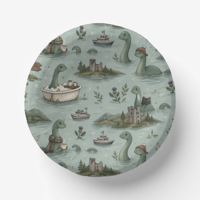 Loch Ness Monster  Paper Plate (Front)