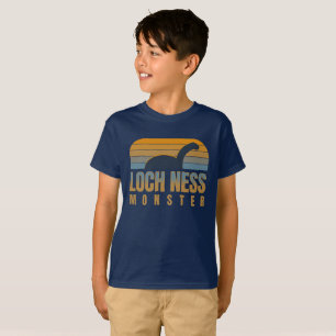 Loch Ness Monster Retro Sunset Vintage T-Shirt