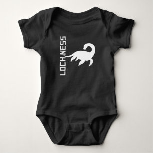 Loch Ness Monster Silhouette Baby Bodysuit