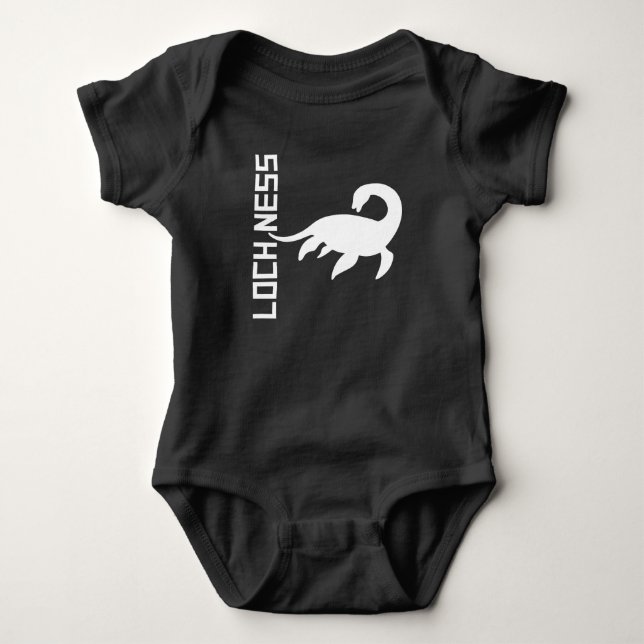 Loch Ness Monster Silhouette Baby Bodysuit (Front)