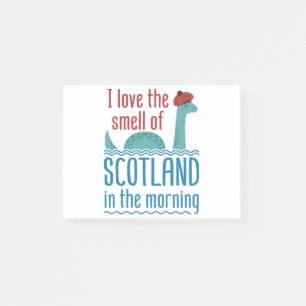 Loch Ness Monster Smell of Scotland In the Morning Post-it Notes
