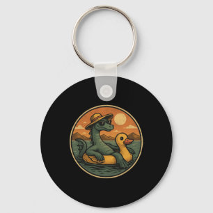 Loch Ness Monster Summer Vacation Float Retro Grap Key Ring
