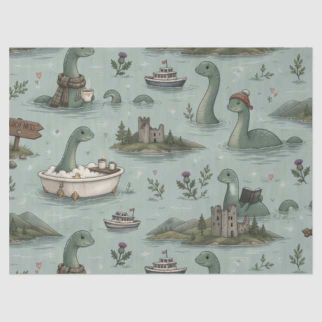Loch Ness Monster  Tissue Paper (Front)