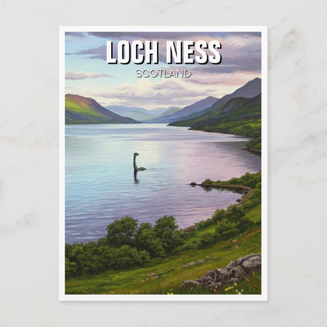 Loch Ness Nessie Travel Postcard (Front)