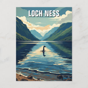 Loch Ness Nessie Travel Postcard