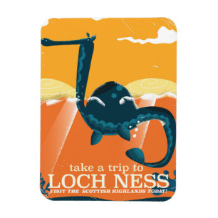 Loch Ness Scotland highlands vintage monster Magnet