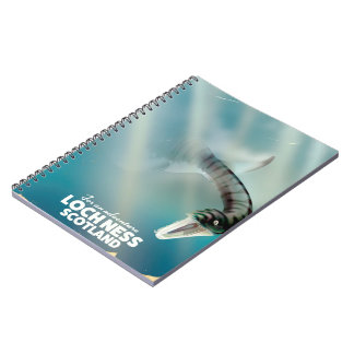 Loch Ness Scotland monster vintage travel poster Notebook