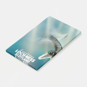 Loch Ness Scotland monster vintage travel poster Post-it Notes
