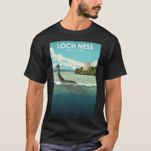 Loch Ness Scotland Travel Poster  T-Shirt