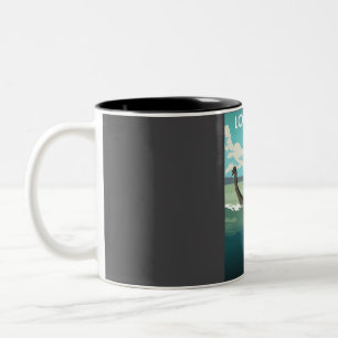 Loch Ness Scotland Travel Poster  Two-Tone Coffee Mug