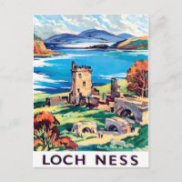 Loch Ness, Scotland, vintage travel