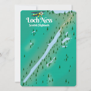 Loch Ness Scottish Highlands travel map