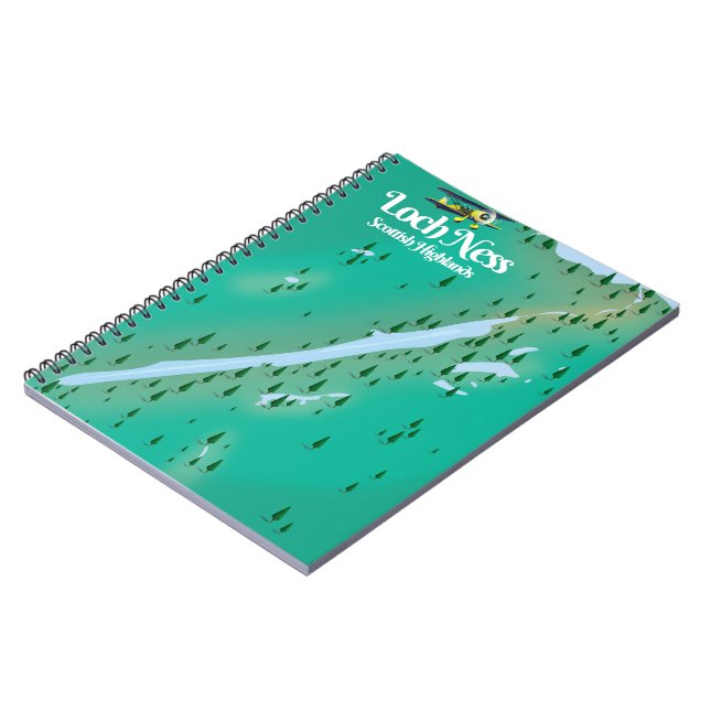 Loch Ness Scottish Highlands travel map Notebook (Left Side)