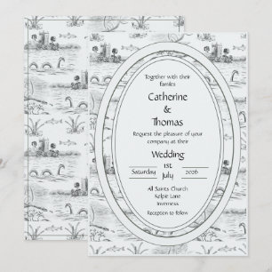 Loch ness toile  invitation