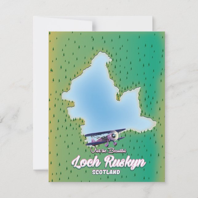 Loch Ruskyn Scotland map (Front)