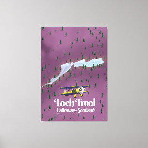 loch trool , galloway, scotland Travel map Canvas Print