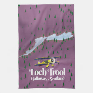 loch trool , galloway, scotland Travel map Tea Towel