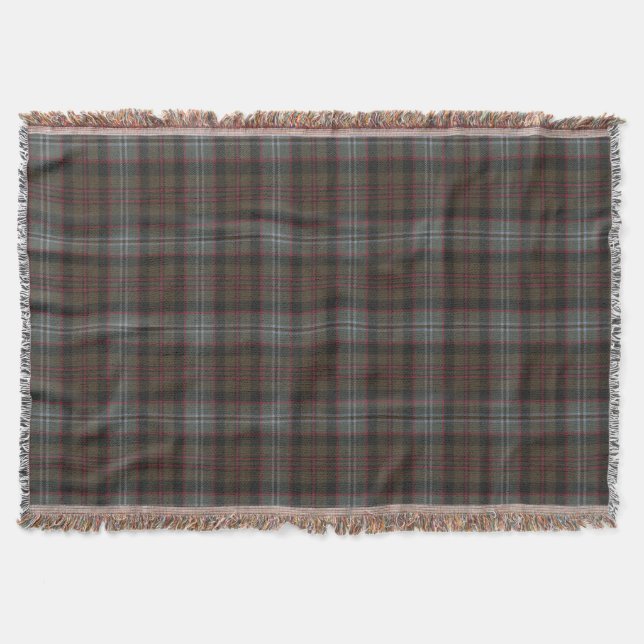 Lochaber Clan Original Scottish Tartan Throw Blanket (Front)