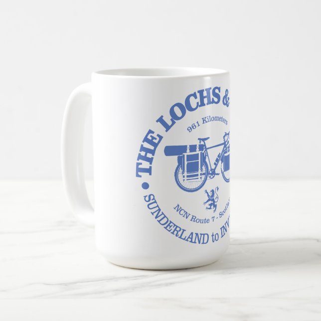 Lochs & Glens Way (cycling) Coffee Mug (Front Left)