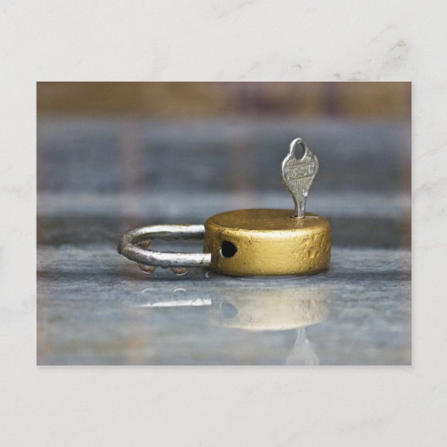 Lock and Key Photo Postcard (Front)