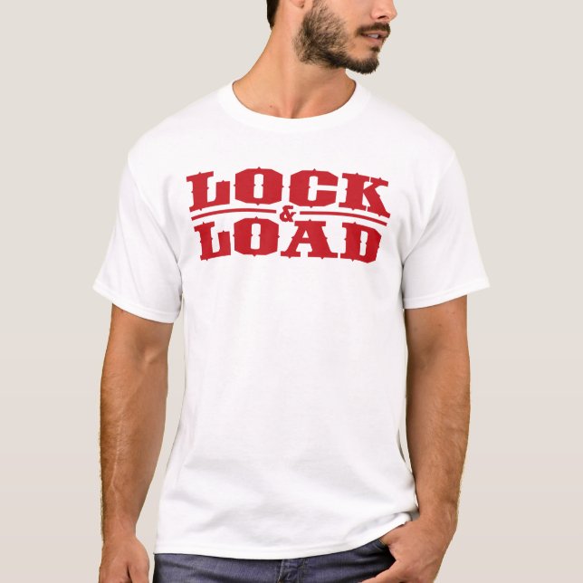 Lock and Load - Red T-Shirt (Front)