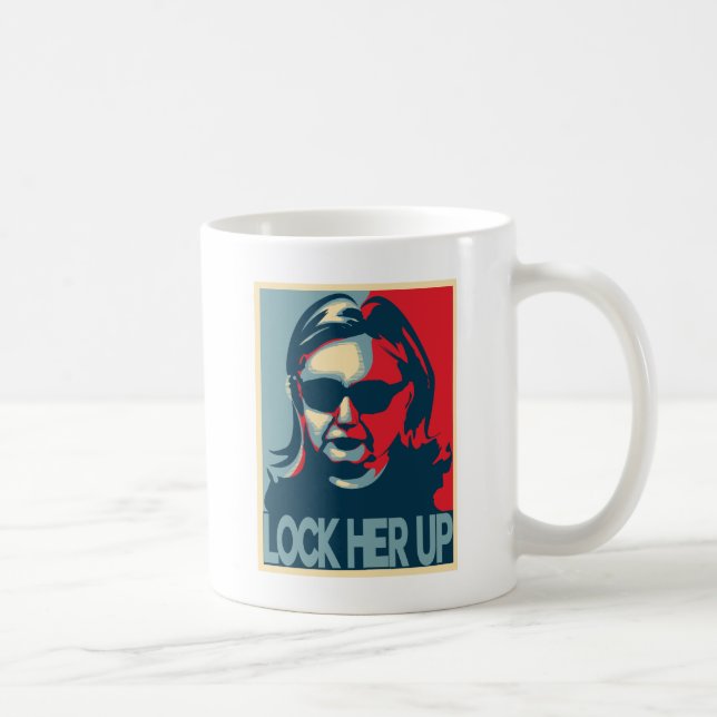 LOCK HER UP Anti-Hillary Clinton Mug (Right)