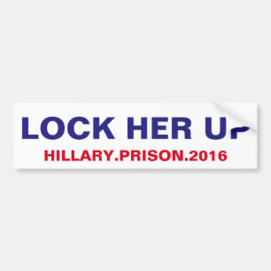 LOCK HER UP BUMPER STICKER