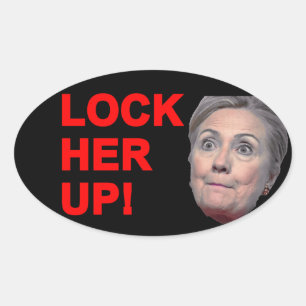 Lock Her Up Oval Sticker