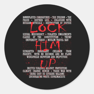 Lock Him Up Anti-trump Classic Round Sticker