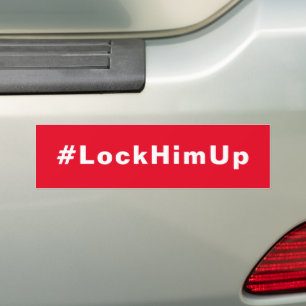 Lock him up #LockHimUp red white Bumper Sticker