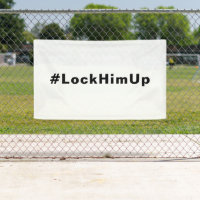Lock him up #LockHimUp white black text minimalist