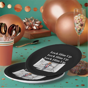 Lock Him Up Trump Paper Plate