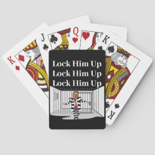 Lock Him Up Trump Playing Cards