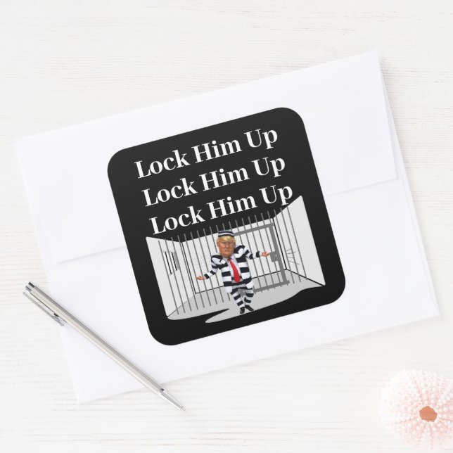 Lock Him Up Trump Sticker (Envelope)