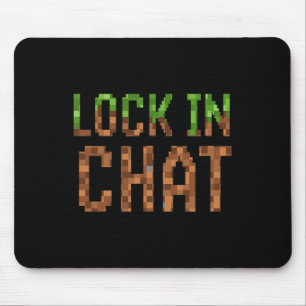 Lock In Chat - Retro Video Game Pixel Art 8-bit Ga Mouse Mat