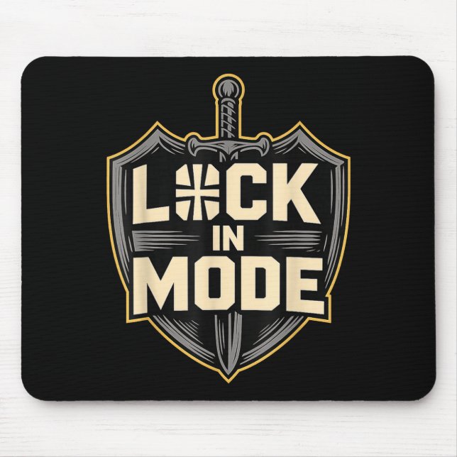 Lock In Mode Christian  Mouse Mat (Front)
