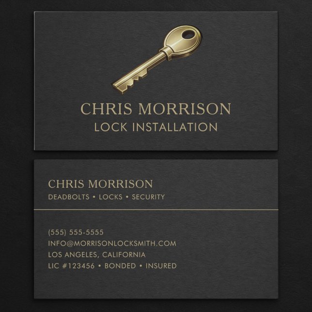 Lock Installation Professional Business Card (Creator Uploaded)