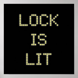 Lock is Lit Pinball Poster #9