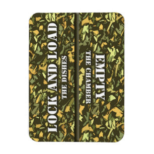 Lock n Load/Empty Camo Dishwasher Magnet