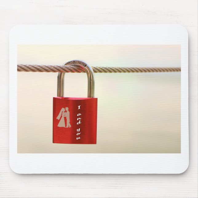 Lock of love mouse mat (Front)