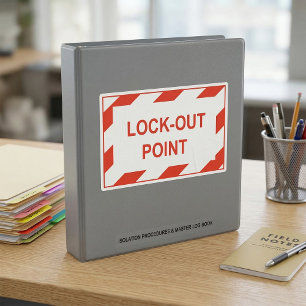 Lock Out Point Safety Sign Rectangular Sticker