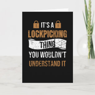 Lock Pick Gift Lock Picking Locksmith Lockpicker Card