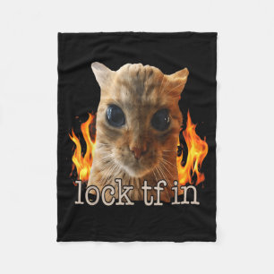 Lock tf in cat fleece blanket